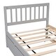 preview thumbnail 10 of 10, Modern Wooden Twin Size Platform Bed Frame with Trundle - Sturdy Construction from Rubberwood and Plywood