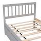preview thumbnail 4 of 7, Twin Size Platform Bed with Trundle Bed, Wooden Twin Bed Frame with Headboard and Solid Wood Slats Support for Kids,Teen,Adult