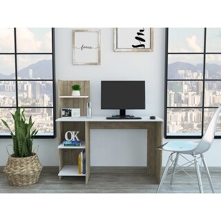 Minimalist Writintg Desk with 4 Shelves Computer Desk with Storage Home Office Desk Modern Writing Table Workstation Bed Bath Beyond 37952451