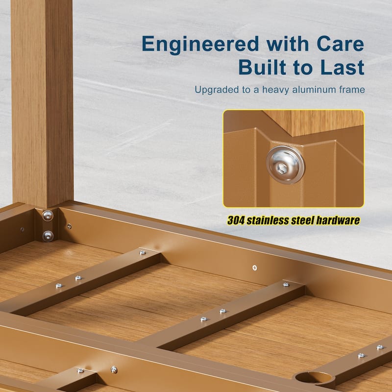 HIPS Outdoor Dining Set, Ergonomic Patio Chairs and Table(Set of 7)