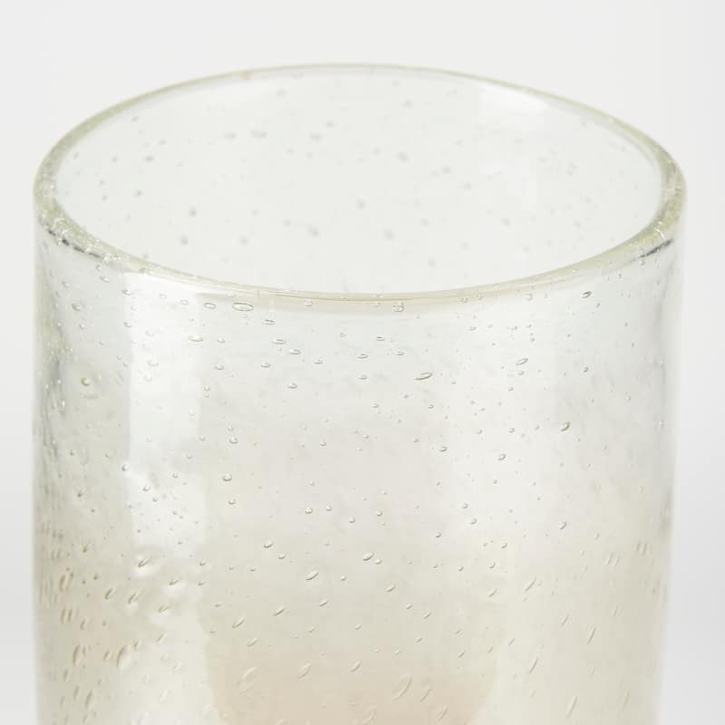 Adriatic Brushed Gold Metal & Glass Vase (Large) - Large