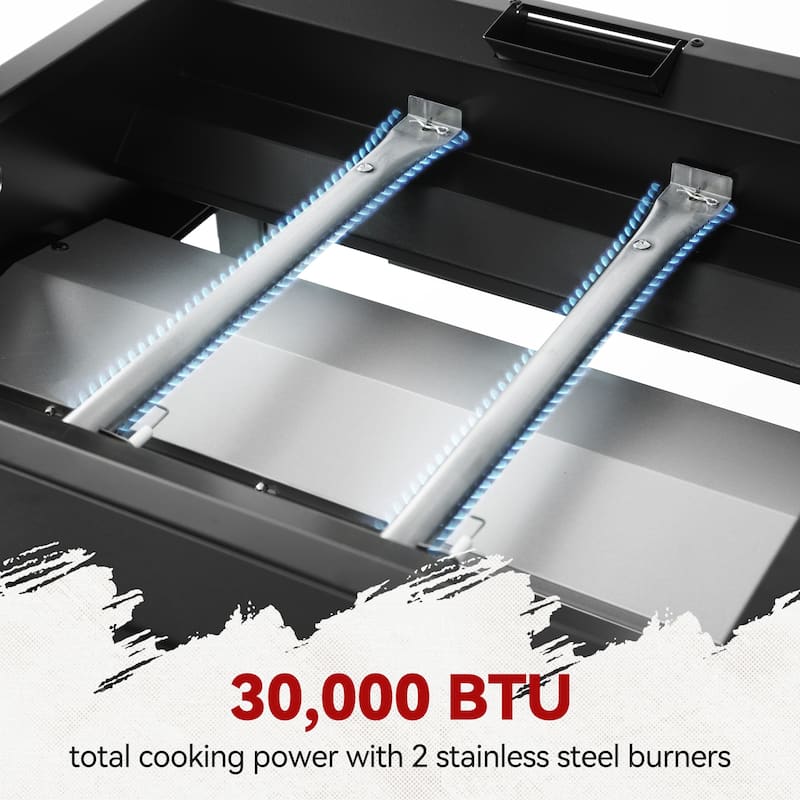Royal Gourmet 2-Burner Gas Griddle,,Black