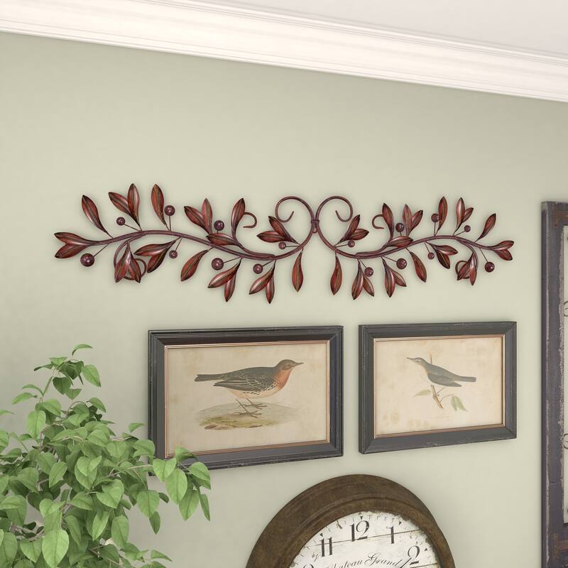 Green Iron Traditional Wall Decor Floral and botanical