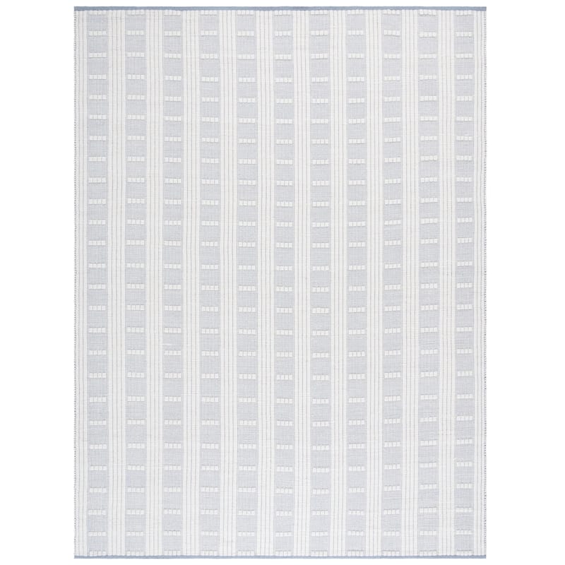 SAFAVIEH Handmade Flatweave Lynann Vermont Wool & Cotton Rug - 8' x 10' - Light Blue/Ivory