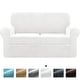 preview thumbnail 55 of 58, Subrtex Sofa Cover Stretch Slipcover with Separate Cushion Covers Loveseat - White