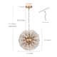 Kenira Modern Gold Glam 6-Light Globe Crystal Dandelion Firework Chandelier Ceiling Lights