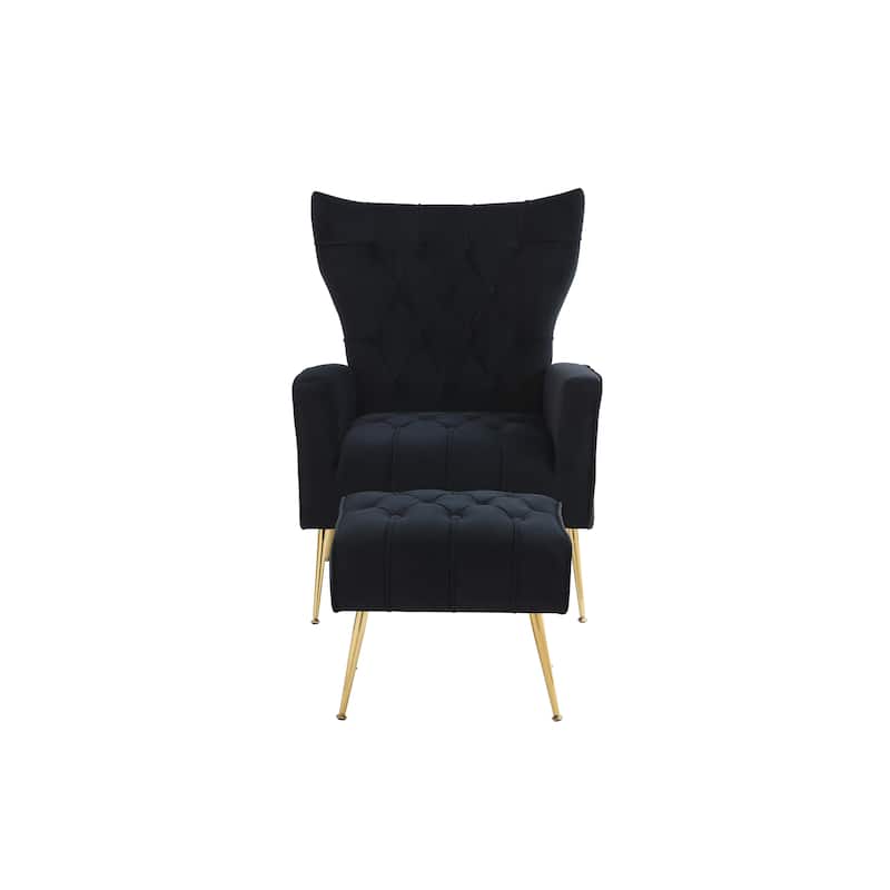 31.5" Velvet Button Tufted Arm Chair