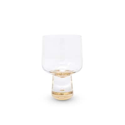 Wine Glasses with Gold Reflection Base, Set of 6