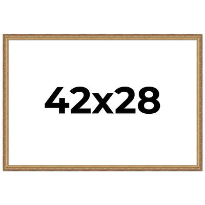 42x28 Frame Red Solid Wood Picture Frame Width 1.75 Inches | Interior Frame Depth 1 13/16 Inches