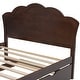 preview thumbnail 10 of 24, Full Size Solid pine Wood Platform Kids Bed Frame with Headboard & Twin Trundle - Sturdy Pine Frame, Easy Assembly, Cappuccino