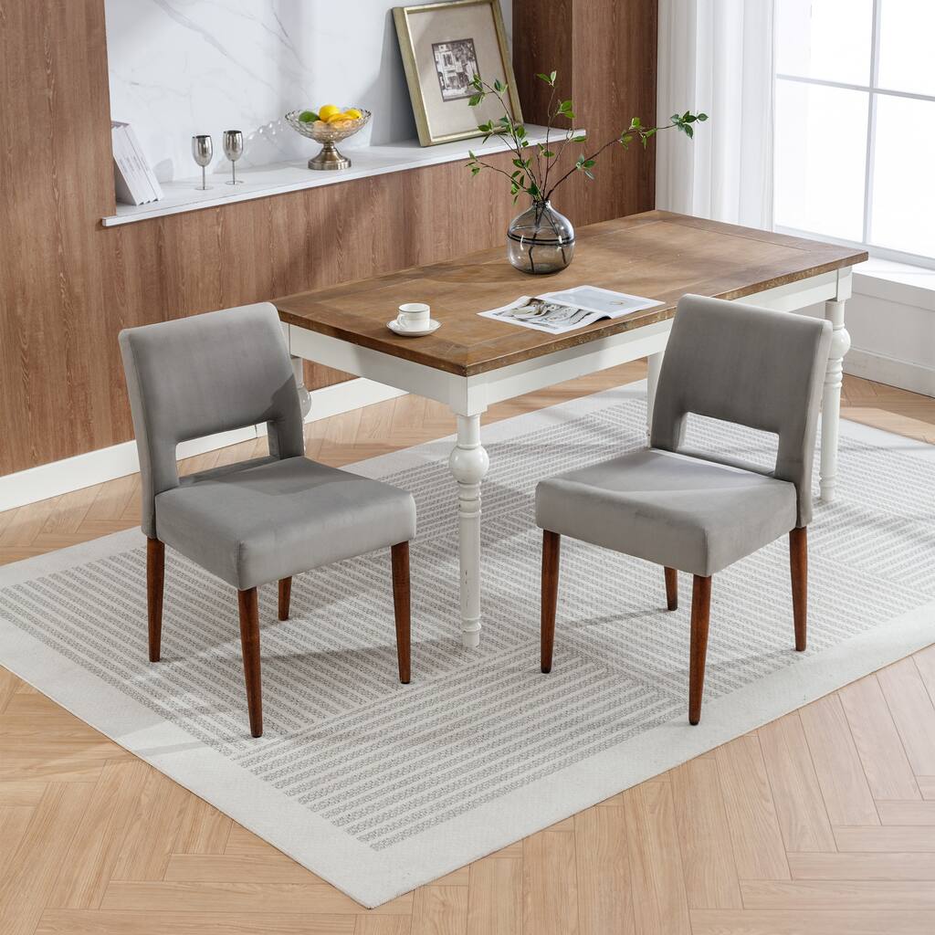 Set of 2 Velvet Accent Chairs - 2 pcs