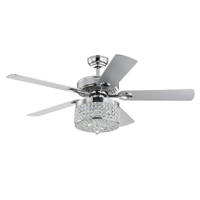 Silver Orchid Nissen Chrome 52 inch 5 Blade Ceiling Fan - 52-inches Diameter - 52-inches Diameter