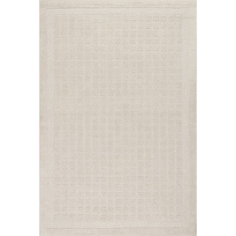 Fritz Checkered Wool Area Rug