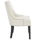 preview thumbnail 31 of 30, SAFAVIEH Lotus Nailhead Leather Dining Chair Set of 2, Transitional - 21.7" x 25.2" x 34.6"