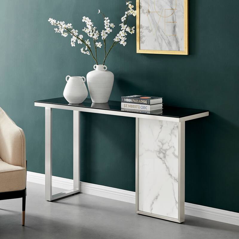Monolith Chic Marble Console Table