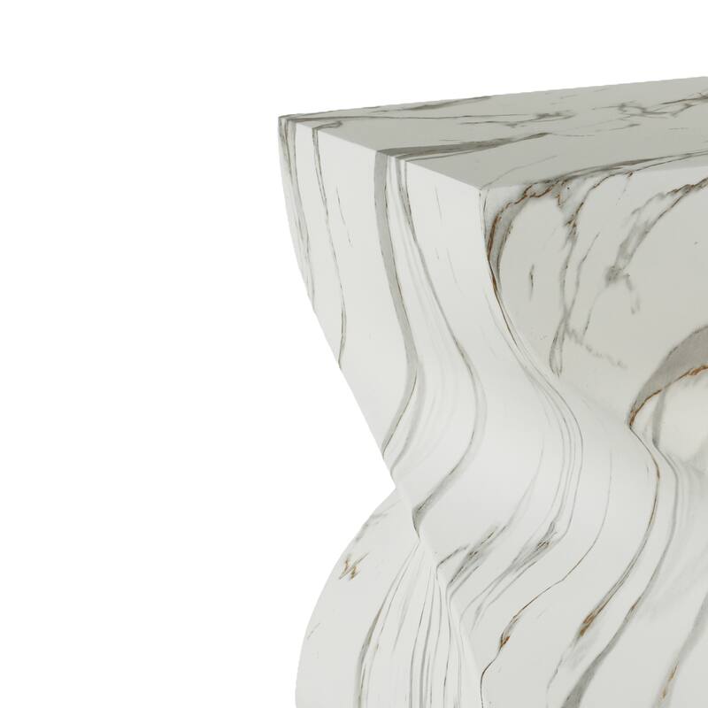 Cement Outdoor End Tables for Patio - marble