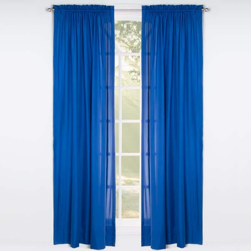 Learning Linens Solid Color 84-inch Microfiber Rod Pocket Curtain
