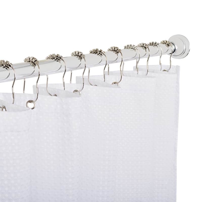 Utopia Alley 71x71inch 3G Clear PEVA Shower Liner - with Rust-Proof Stainless Steel Double Roller Ball Shower Hooks
