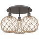 Option Oil Rubbed Bronze / Clear Glass with Brown Rope
