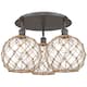 Option Oil Rubbed Bronze / Clear Glass with Brown Rope