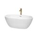 Option White / Polished Chrome Trim / Brushed Gold Faucet