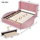 preview thumbnail 24 of 22, Nestfair Queen Size Upholstered Platform Bed with 1 Drawer and 2 Side Storage Stool