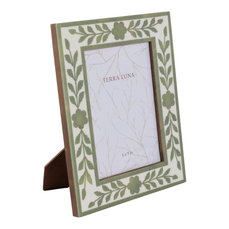 Wood Glass Decorative Photo Frame Handcrafted Boho for Home Display