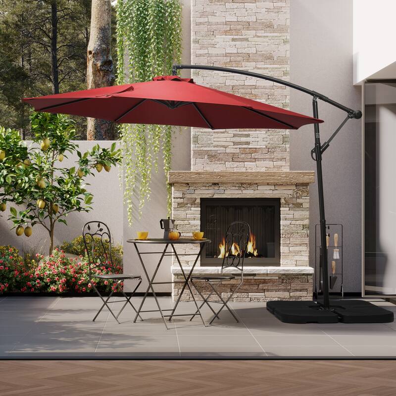 Weller 10-foot Offset Cantilever Hanging Patio Umbrella