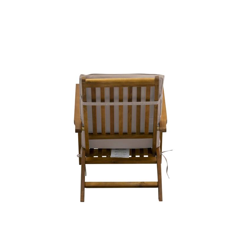 East West Furniture Salinas Patio Chaise Lounge - Outdoor Acacia Wood Sun lounger Chair for Poolside, Deck, Lawn, Natural Oil