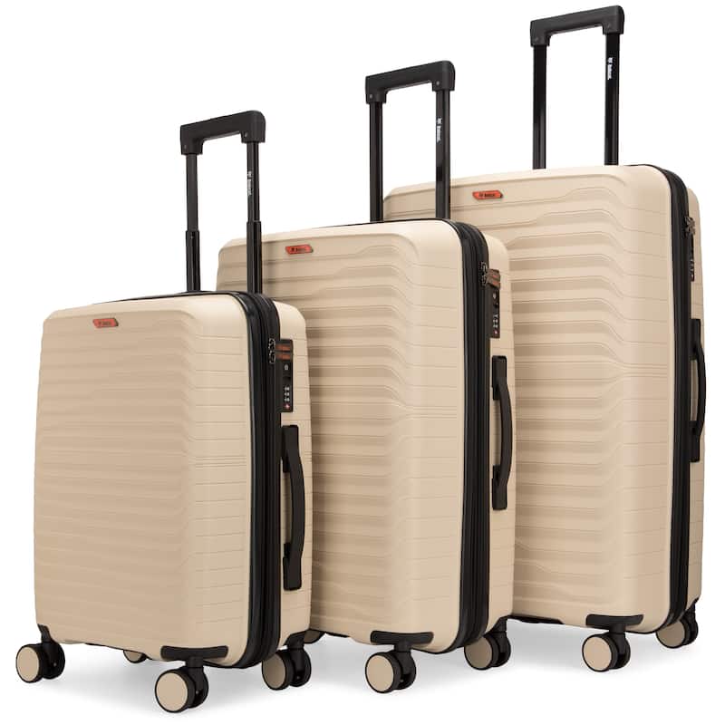 Bobcat Excavator 3-Piece Expandable Hardside Spinner Luggage Set - Khaki