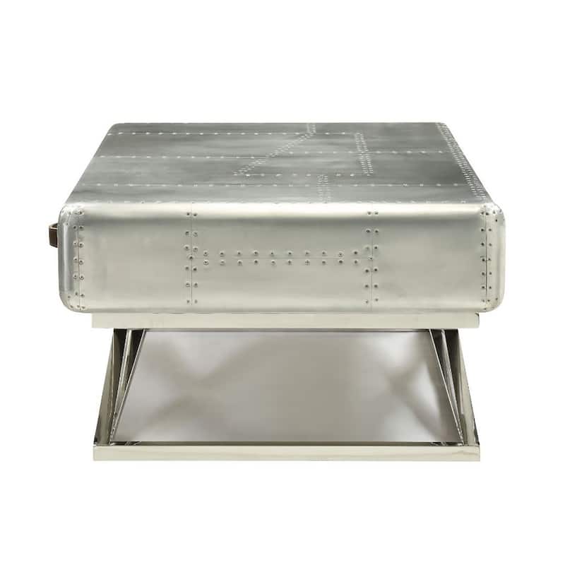 Alpine Aluminum Coffee Table with Drawer