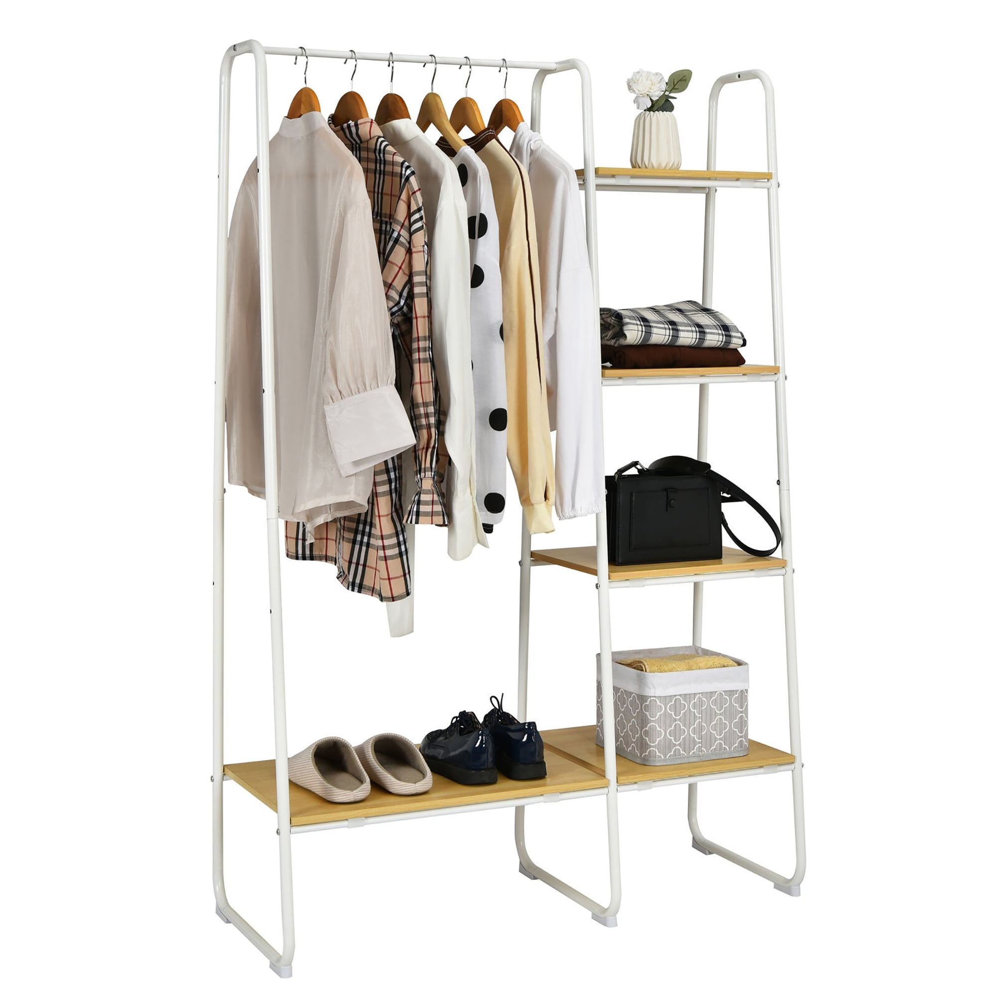 Costway A-frame Garment Rack Folding Clothes Hanger W/ Extendable