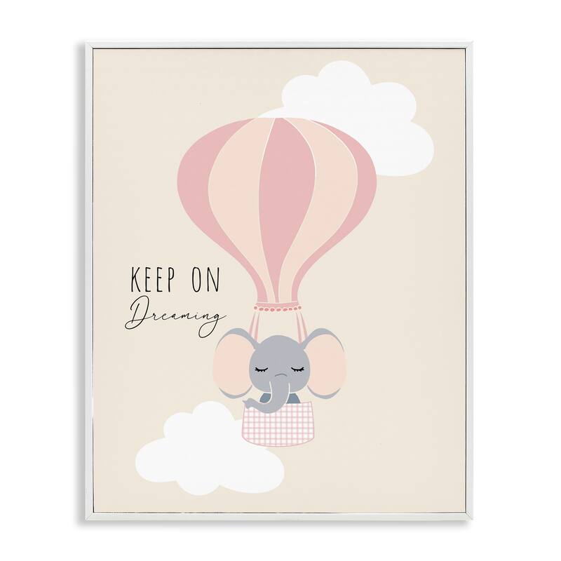 Stupell Inspiring Keep On Dreaming Framed Giclee Art Design By Chen Alyesh - 11 x 14 - White