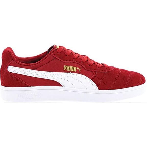 Shop Puma Men S Astro Kick Sneaker Rhubarb Puma White Puma Team Gold Overstock 30835936