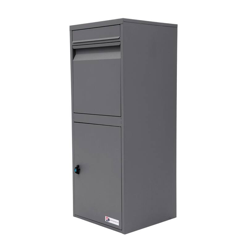 Package Delivery Box, Parcel Mailbox with Secure Storage Compartment, for Outdoor Porch, Curbside,gray - 40.2*16.8*15.2