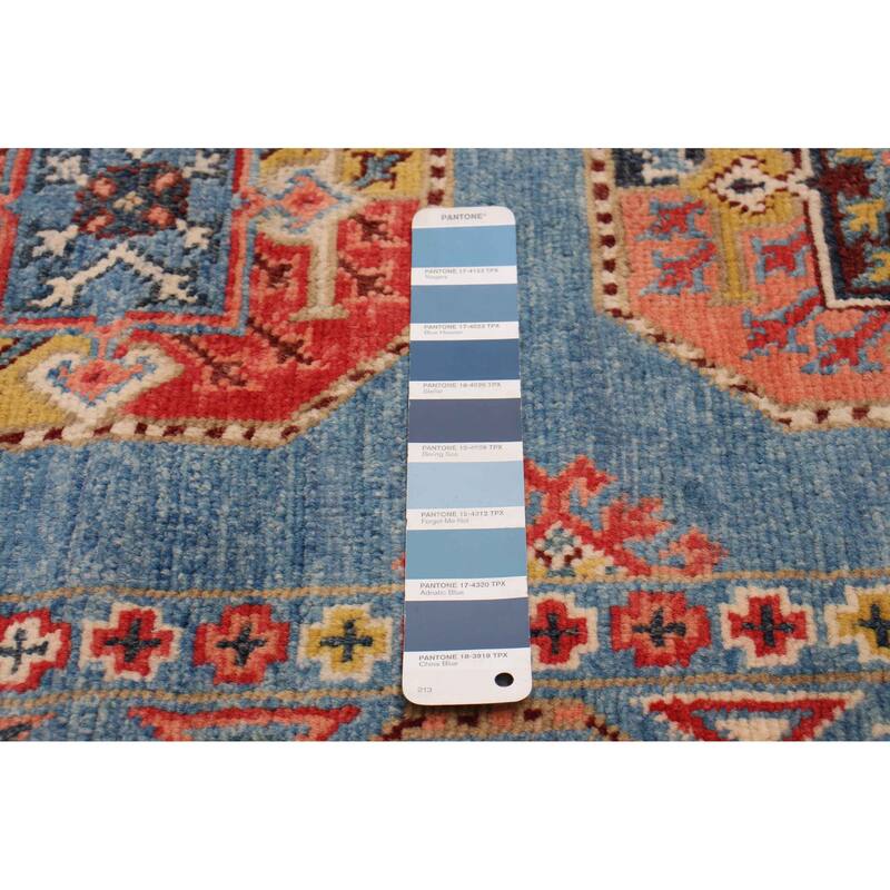 ECARPETGALLERY Hand-knotted Uzbek Ghazni Blue Wool Rug - 2'9 x 10'0