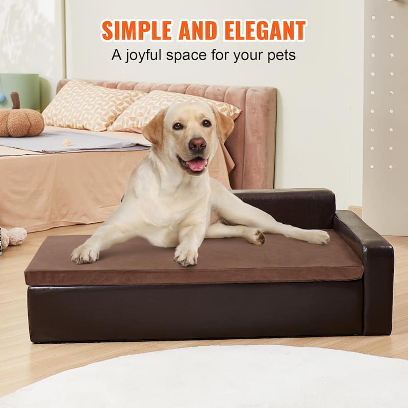 Pet Sofa Soft Leather Dog Sofa Bed