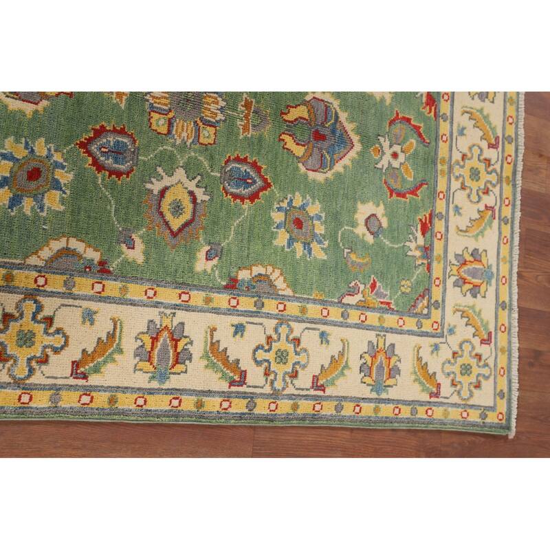 Green Oushak Accent Rug Hand-Knotted Wool Carpet - 3'4" x 4'10"