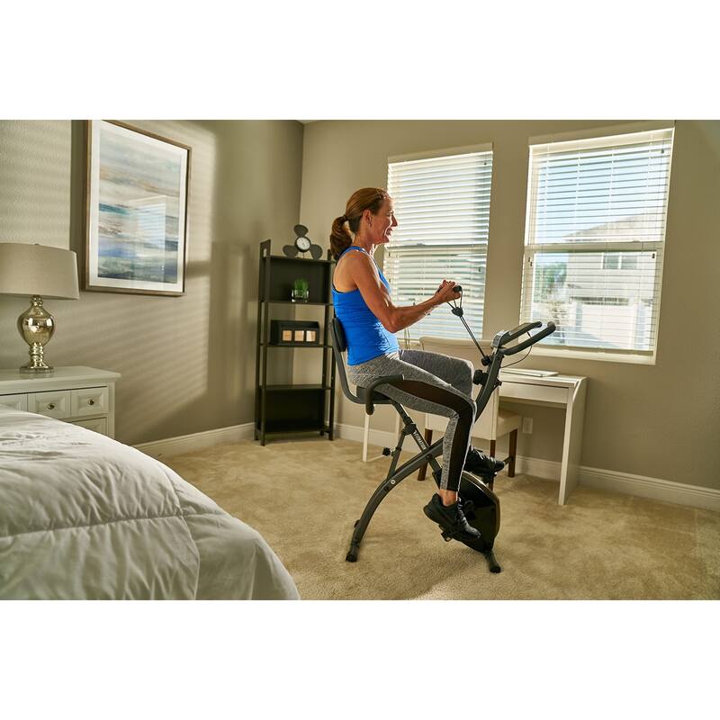 Folding Exercise Bike Foldable, Upright/Recumbent, Multi