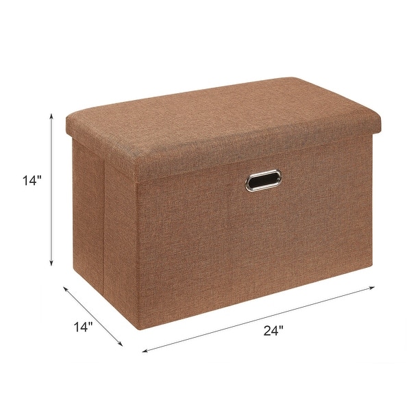 dimension image slide 3 of 9, Ottoman Storage Ottoman Footrest Stool Small Ottoman with Storage Foldable Ottoman Foot Rest Footstool Bench