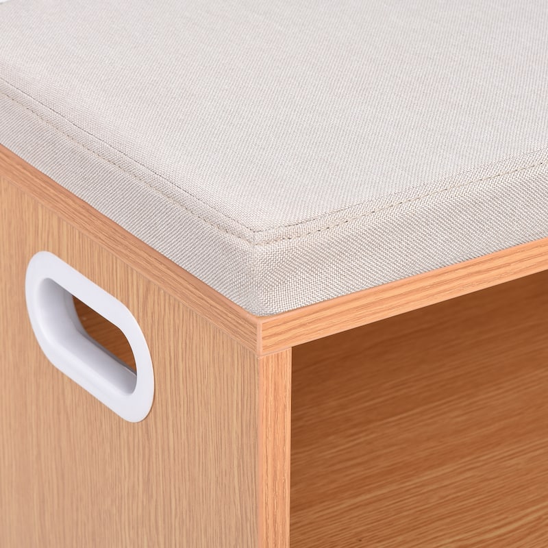 Small Shoe Bench for Entryway with Cushion Shoe Bench with Storage and Seating, Seat Entryway Shoe Rack, Entryway