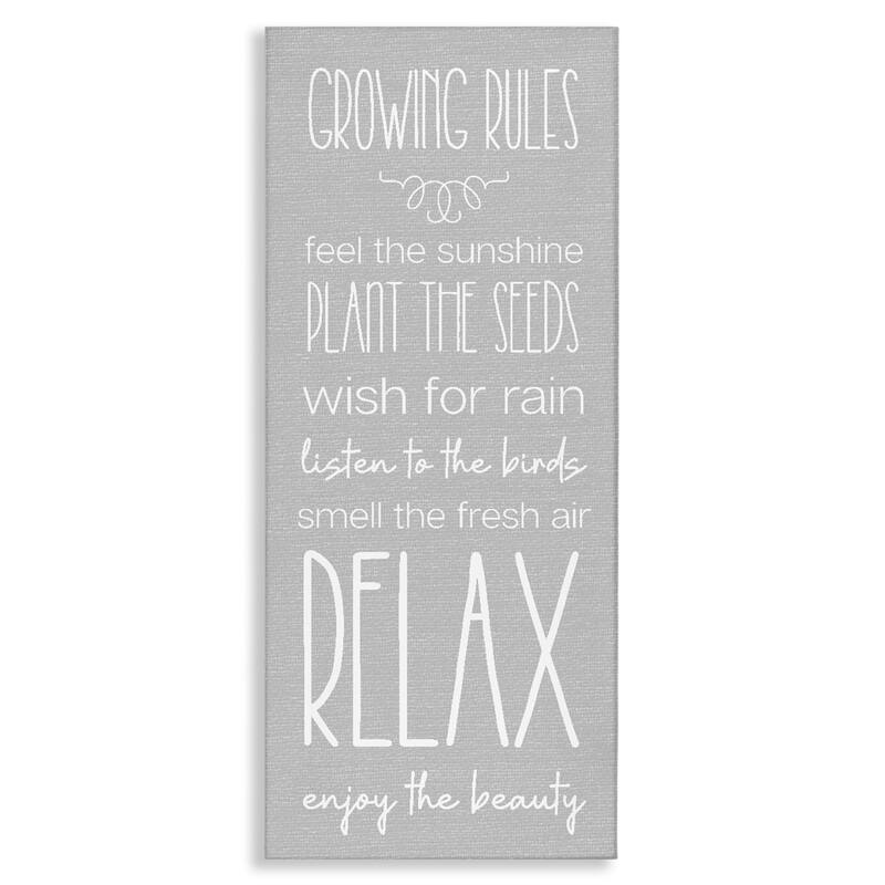 Stupell Rustic Gardening Rules Canvas Wall Art Design By Lil' Rue - 20 x 48