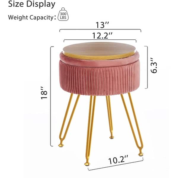 Velvet Storage Ottoman Foot Rest Bed Bath & Beyond 36024136