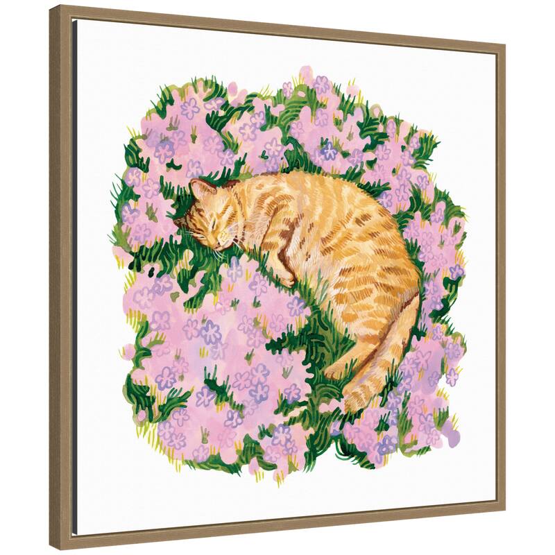 Kate and Laurel Dream on the Meadow by Lucia Gianello Framed Canvas Wall Art Print - 22 x 22