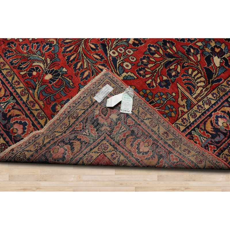 Hand Knotted Burnt Orange Persian Wool Traditional Oriental Area Rug - 10' 4'' x 16' 3''