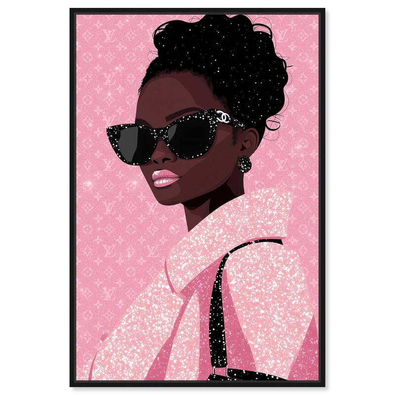 Pink Luxury Woman Canvas by Art Remedy - Black - 10" x 15"
