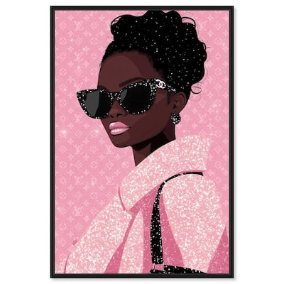 Pink Luxury Woman Canvas by Art Remedy