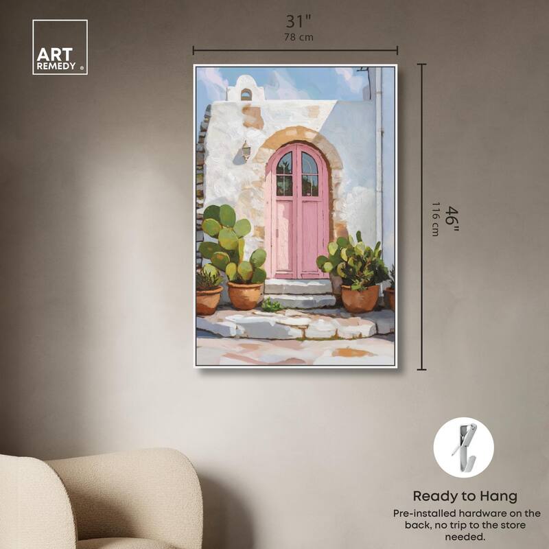 Pink Door I Canvas by Art Remedy