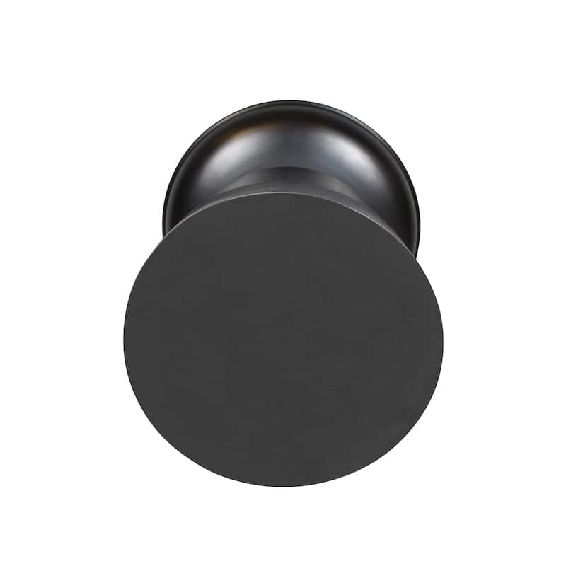 Handmade Metal Side Table - 19" - Matte Black