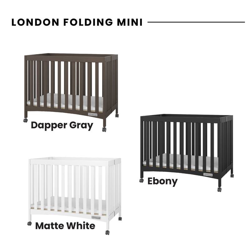 Forever Eclectic London Folding Mini Crib - 39.25" L x 25.25" W x 32" H